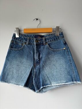 (26) Cavalli class Blue Denim High-Rise Shorts